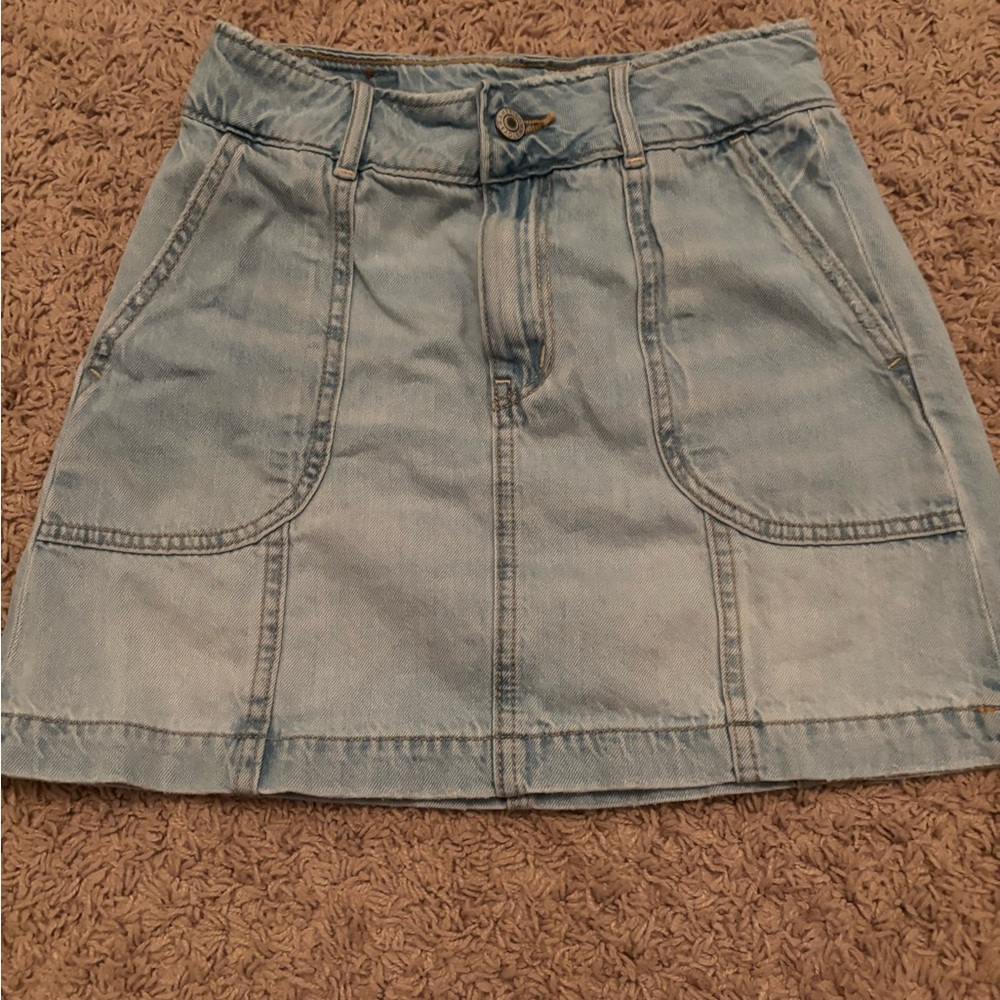 American Eagle Outfitters Blue Skater Mini Skirt